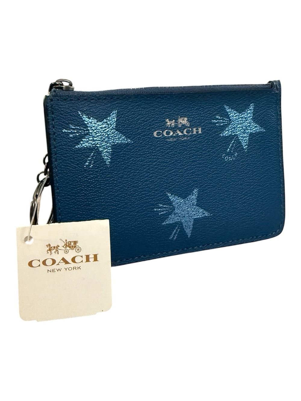 Coach Star Canyon Zip Card Holder Key Pouch NWT